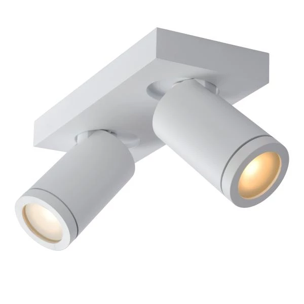 Lucide TAYLOR - Ceiling spotlight Bathroom - LED Dim to warm - GU10 - 2x5W 2200K/3000K - IP44 - White - detail 3